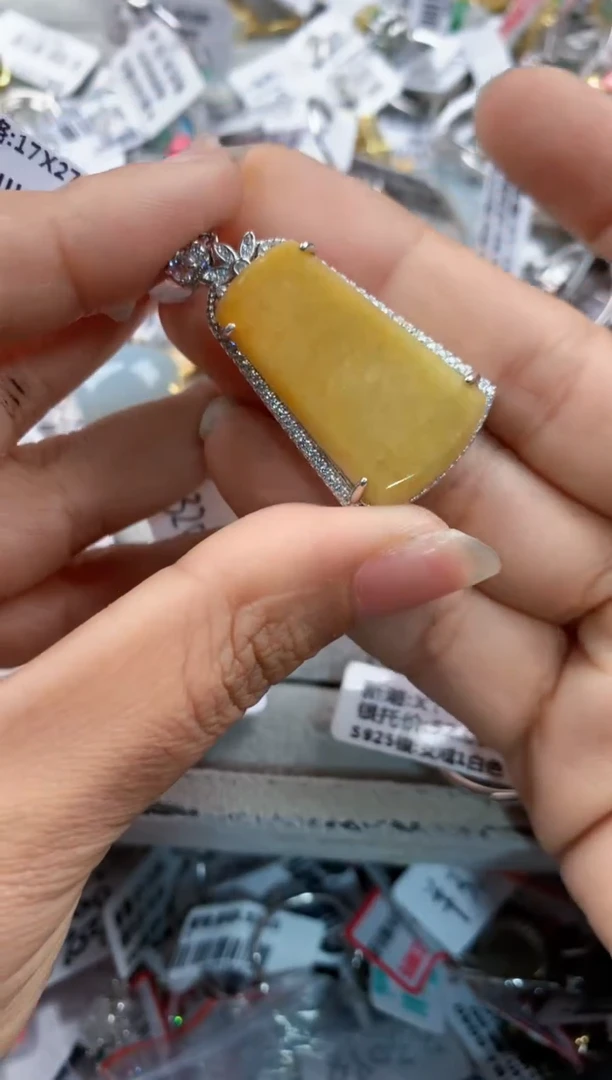 银S925镶嵌戒指翡翠10-10-10       5