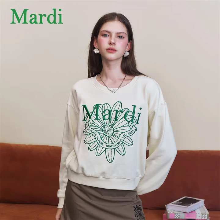 【Mard&小雏菊卫衣】刺绣显瘦卫衣小个子高腰百搭外套秋季新款女款
