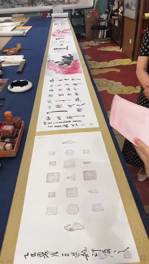 书法王景龙 孙晓凤 合作长卷