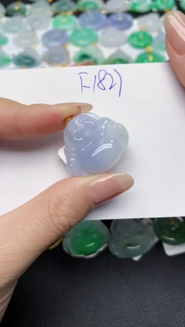 颈饰18K金镶嵌翡翠 天然缅甸A货翡翠百元以上9元证书费自理