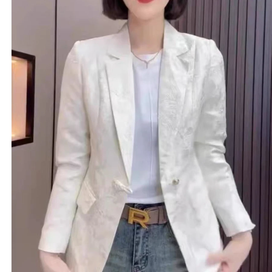 98027国风印花盘扣外套