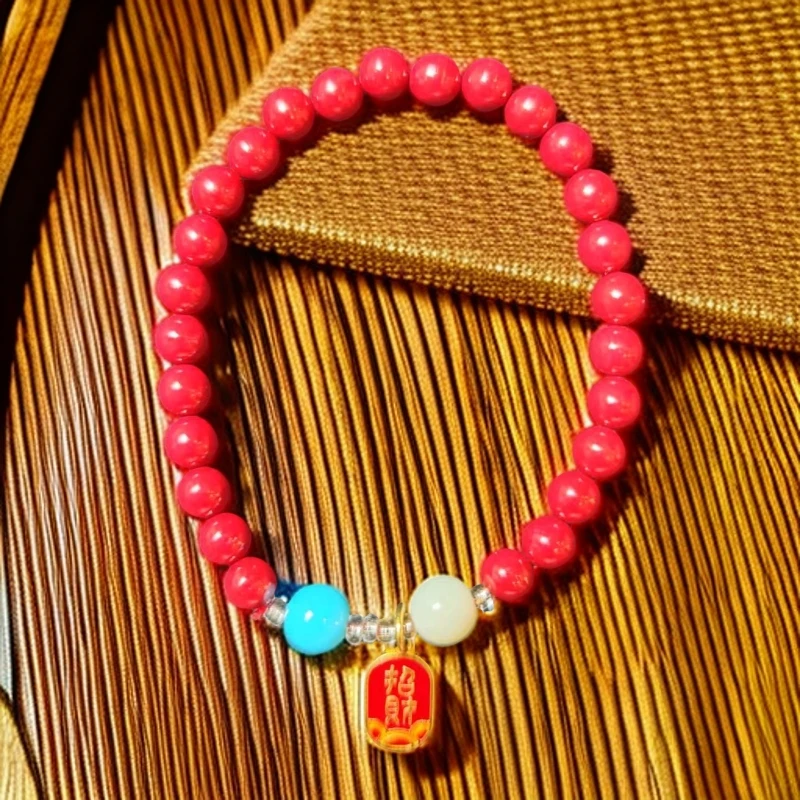 含辰砂工艺品朱砂手串-无礼盒-78199