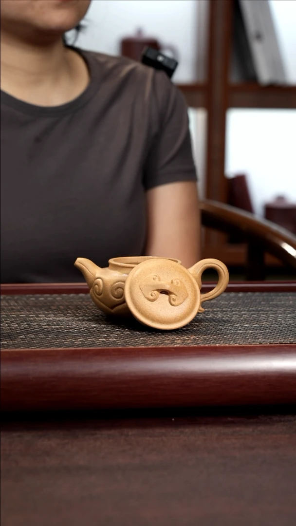 茶杯紫砂尾单黄金段仿古如意