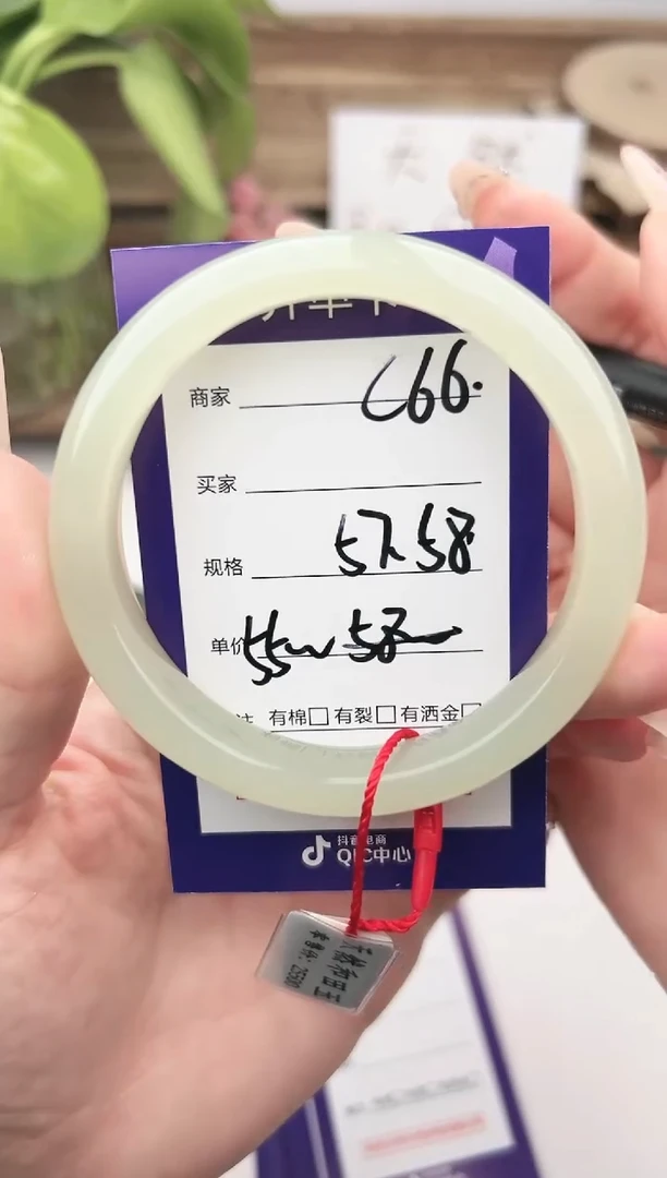 未镶嵌手镯和田玉微色差C66