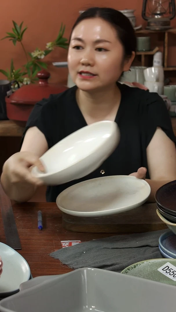 碗D601陶瓷盘子2件套瑕疵