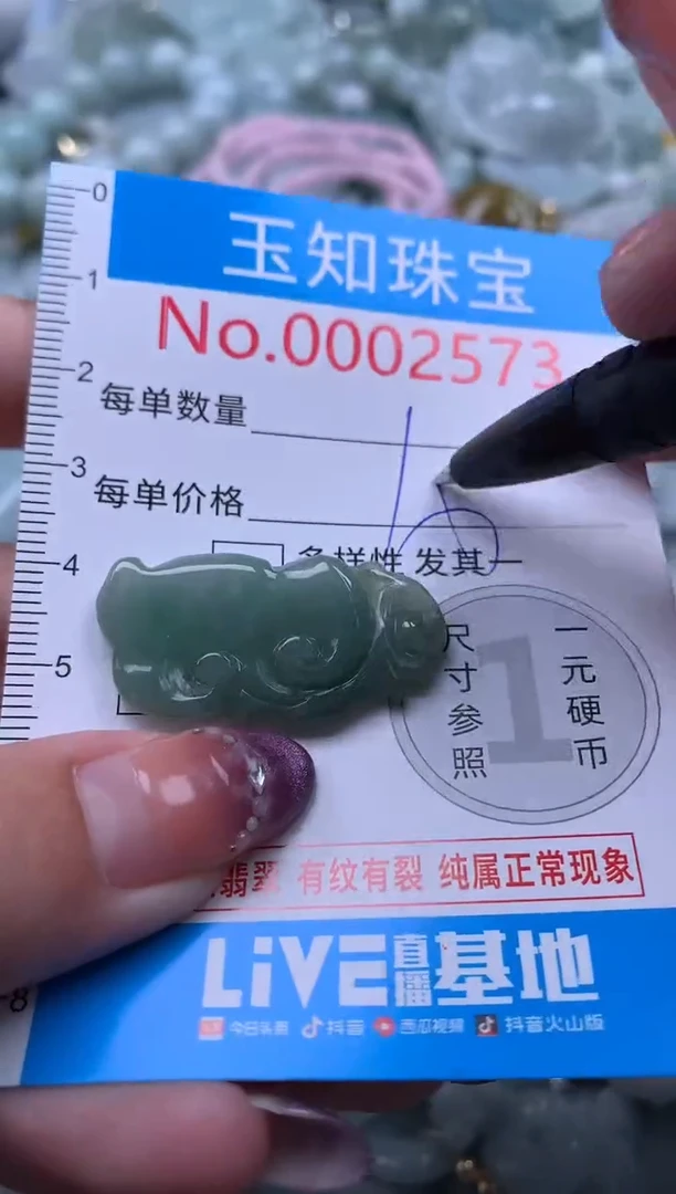 翡翠未镶嵌吊坠(不含链)2573