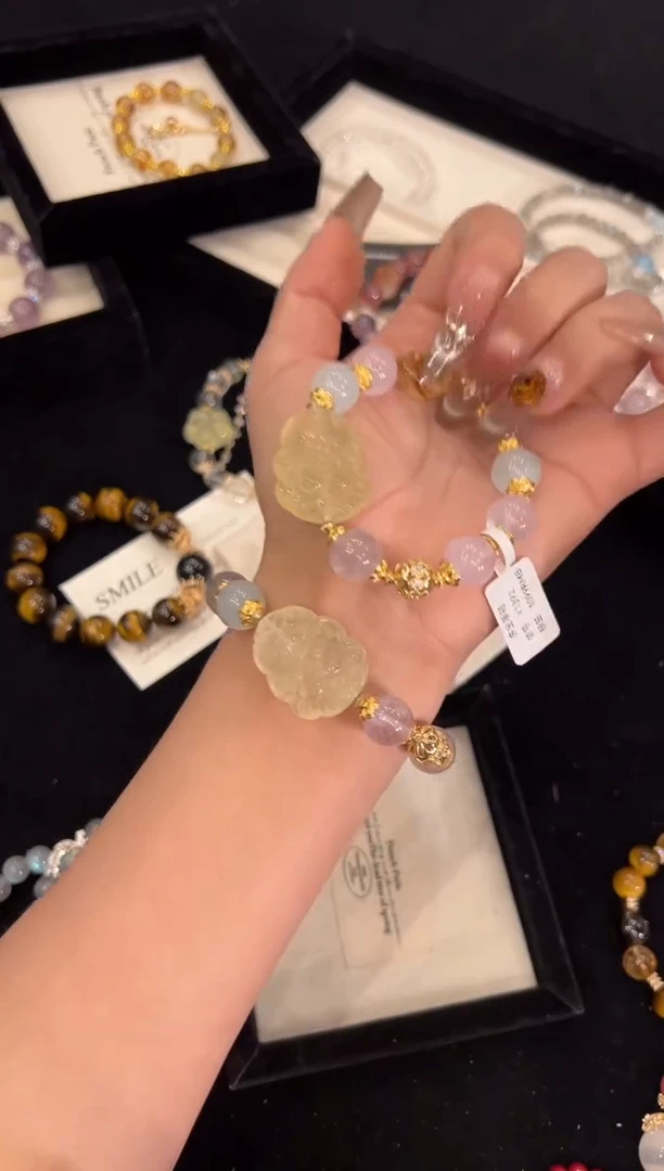 【闪购商品】水晶手链合金多宝手链x1392