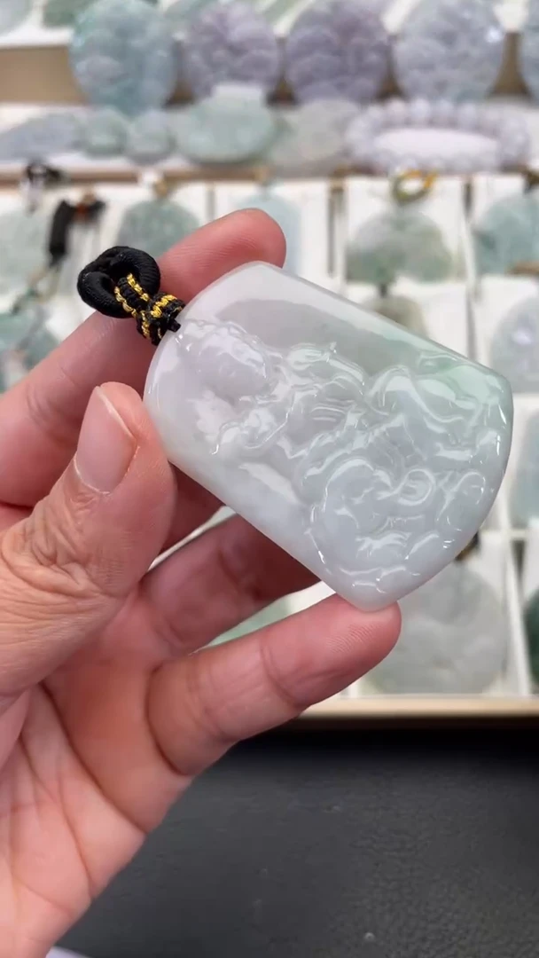 颈饰未镶嵌翡翠天然缅甸翡翠A货398