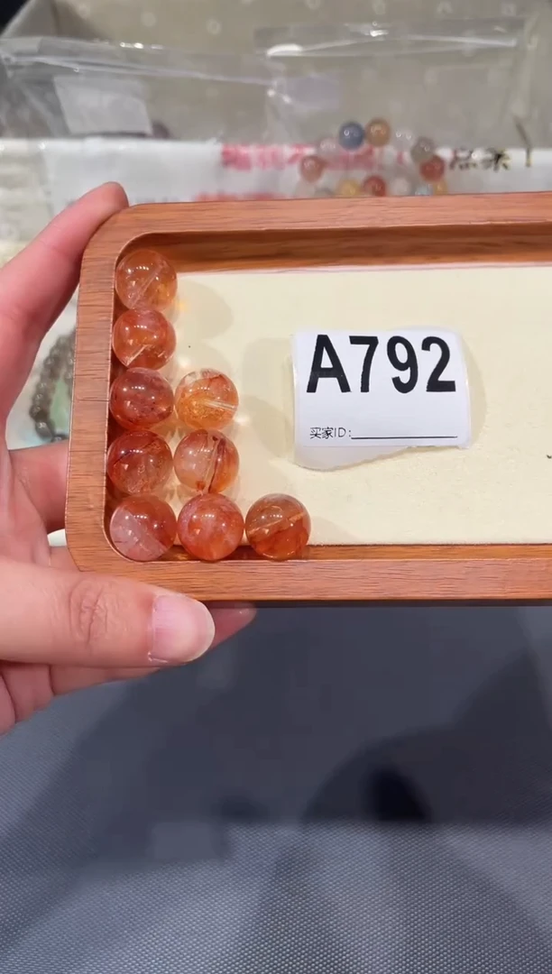 未镶嵌手链水晶A792 红胶花单珠 15 多样性发一