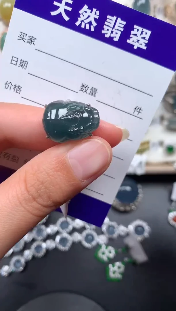 银S925镶嵌戒指翡翠299