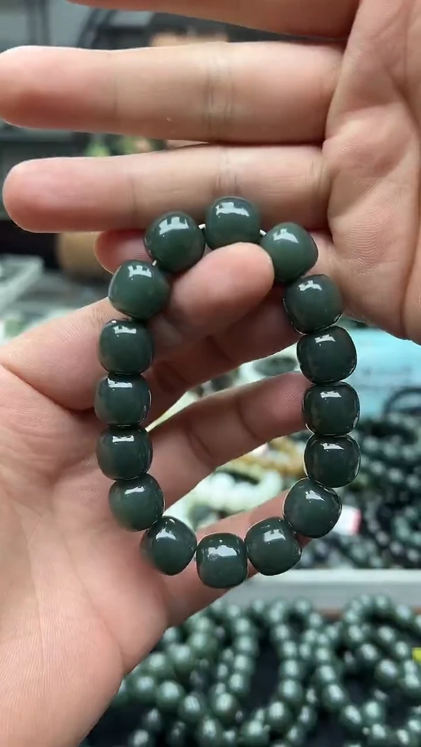 未镶嵌手串和田玉纯天然新疆且末蓝14