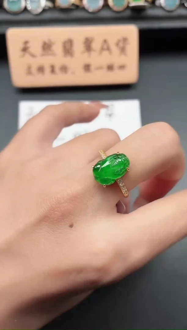 银S925镶嵌戒指翡翠11111