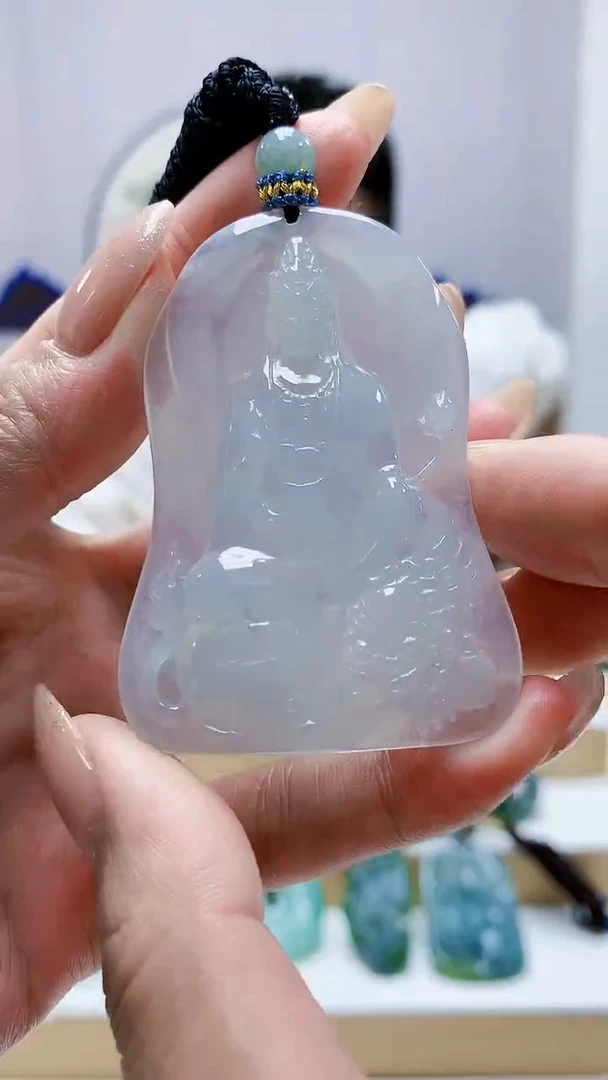 未镶嵌定制翡翠5028MM-毛货挂件144