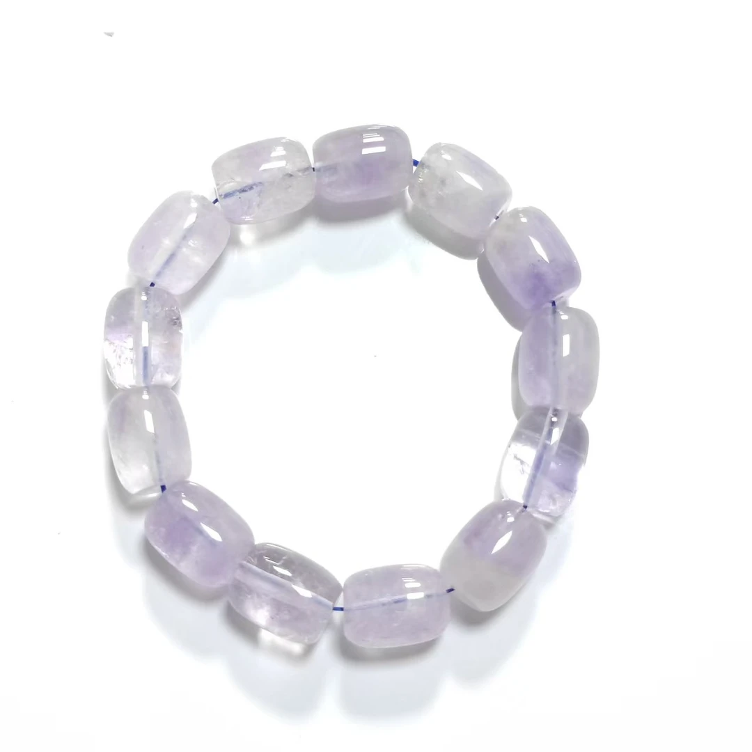 【清仓专属】天然原矿天然水晶紫水晶桶珠手串342