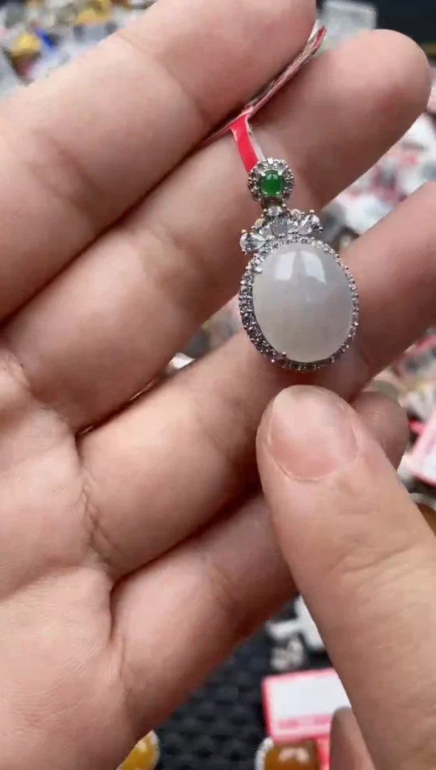 【闪购商品】翡翠戒指银S925镶嵌3333---4