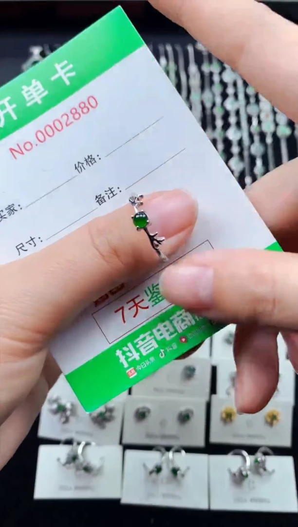 【闪购商品】翡翠戒指银S925镶嵌2880