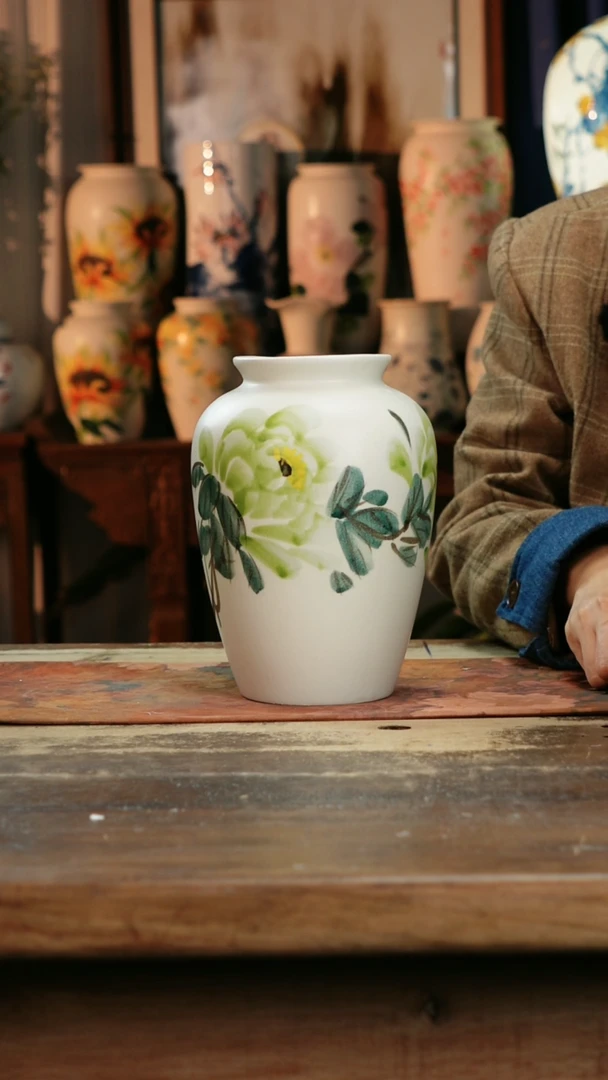 【闪购商品】瓷片景德镇纯手工釉下彩精品花瓶