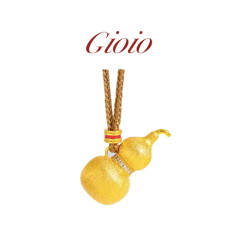 GIOIO  古法点钻拉丝葫芦吊坠百搭经典