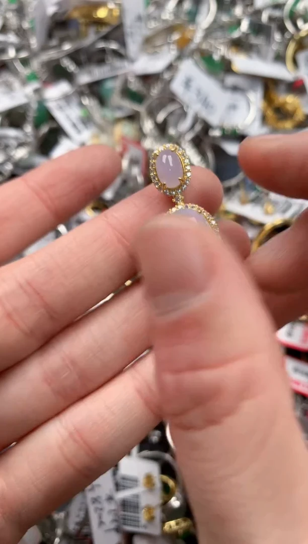 银S925镶嵌戒指翡翠222   7