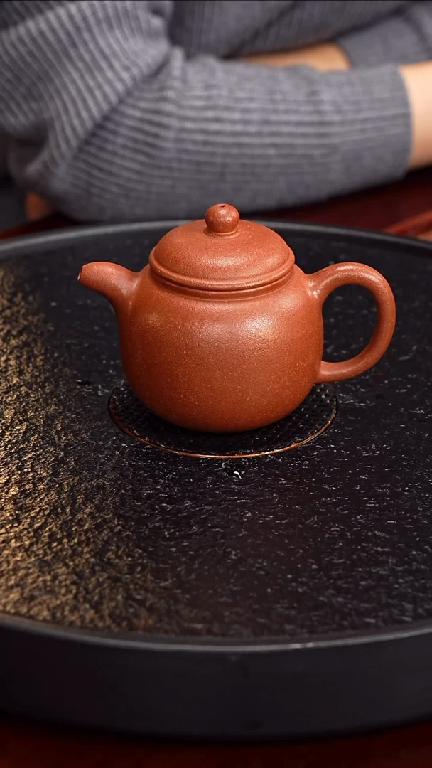 茶壶紫砂蒋敏杰 匏尊73  桃花泥 230毫升