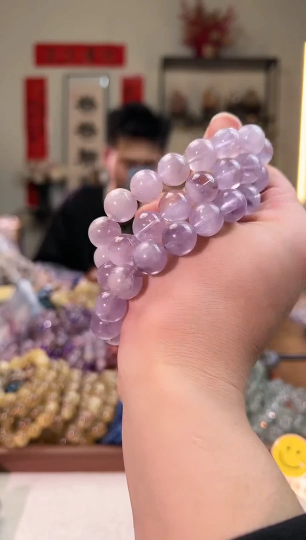 【闪购商品】发晶手链未镶嵌12.5mm＋紫兔毛手串（多样性发其一）