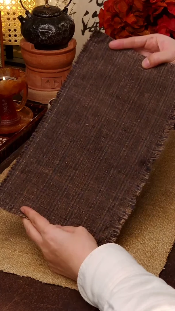 Cici手作刺子绣柿染壶垫杯垫-528