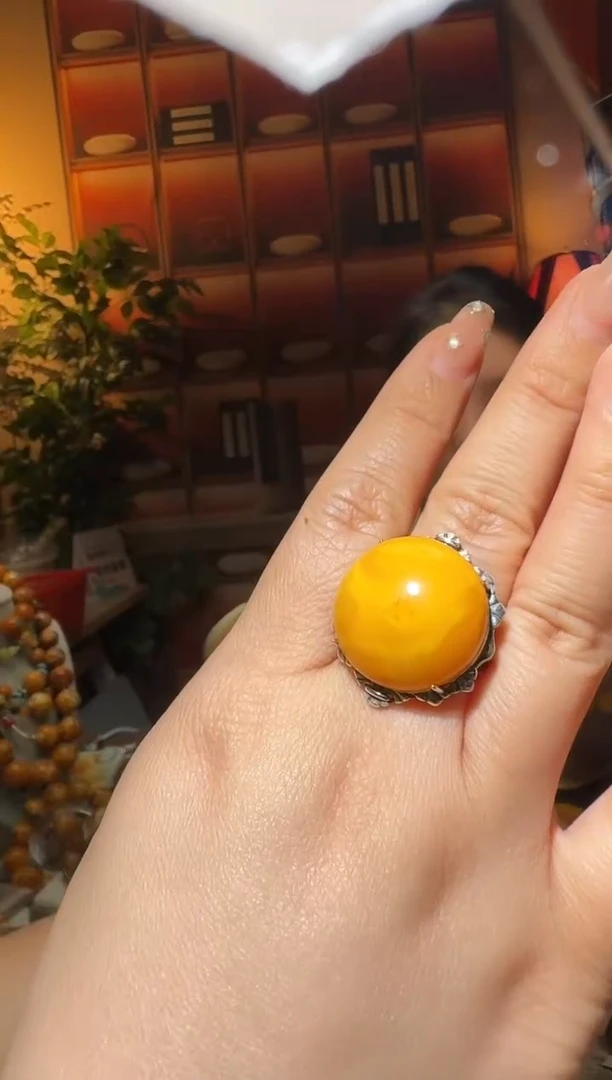 蜜蜡颈饰银S925镶嵌3217天然蜜蜡珠宝奇石全都保真