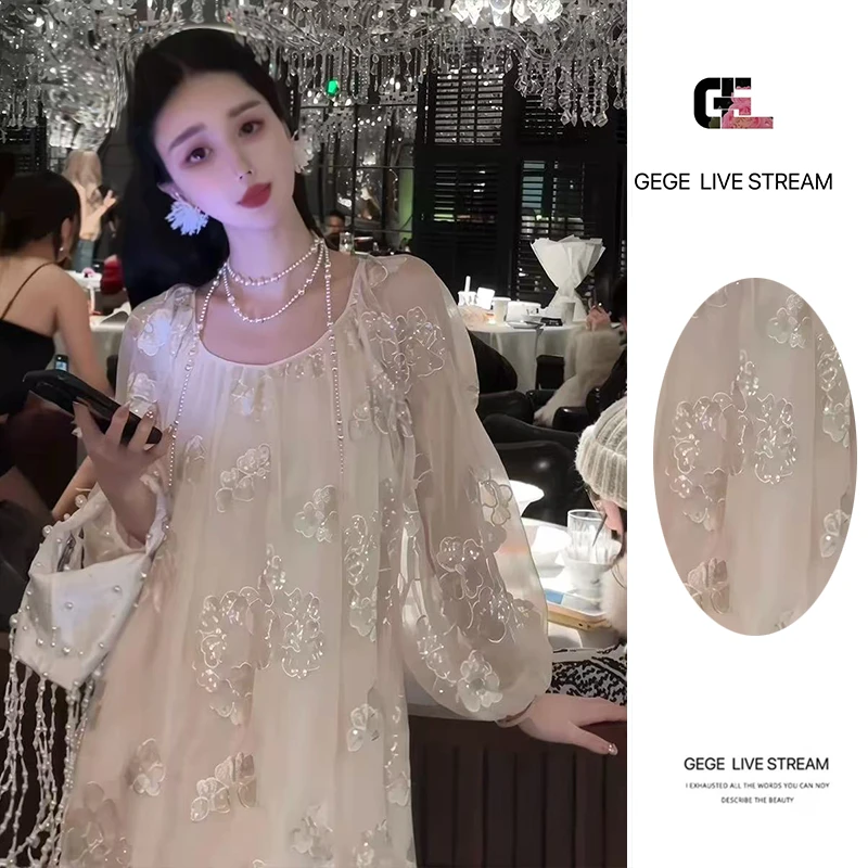 【仲夏夜】定制法式风 高级感重工刺绣气质买手店系列千金风连衣裙