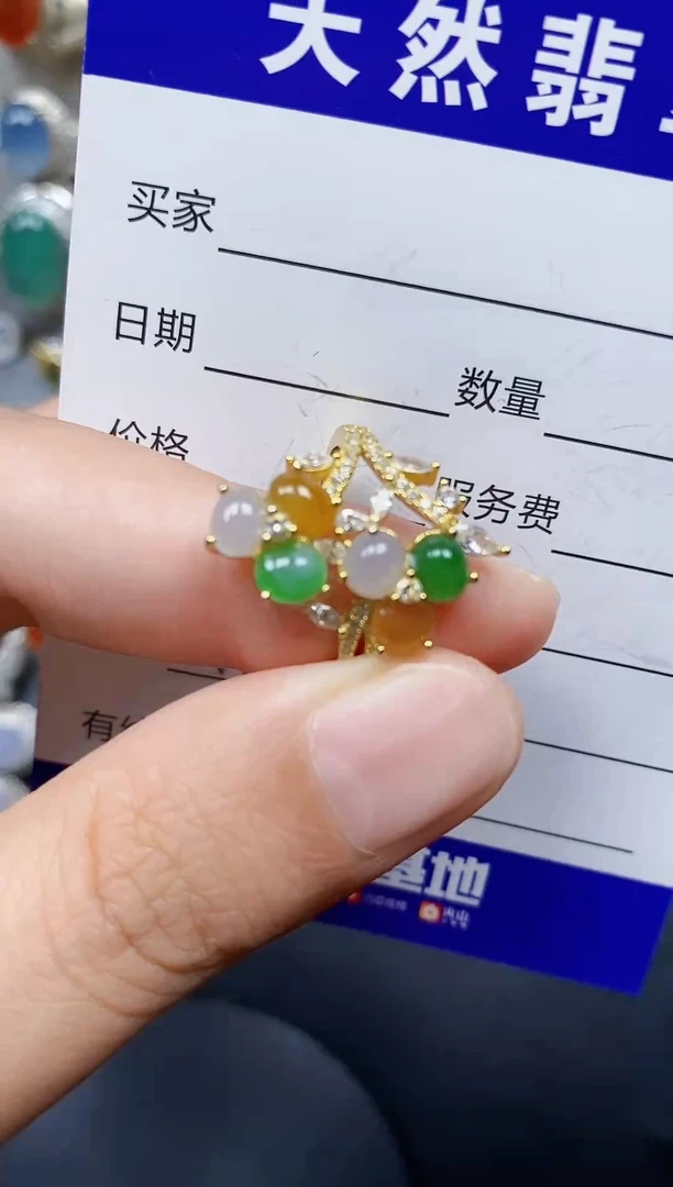 银S925镶嵌翡翠耳饰111