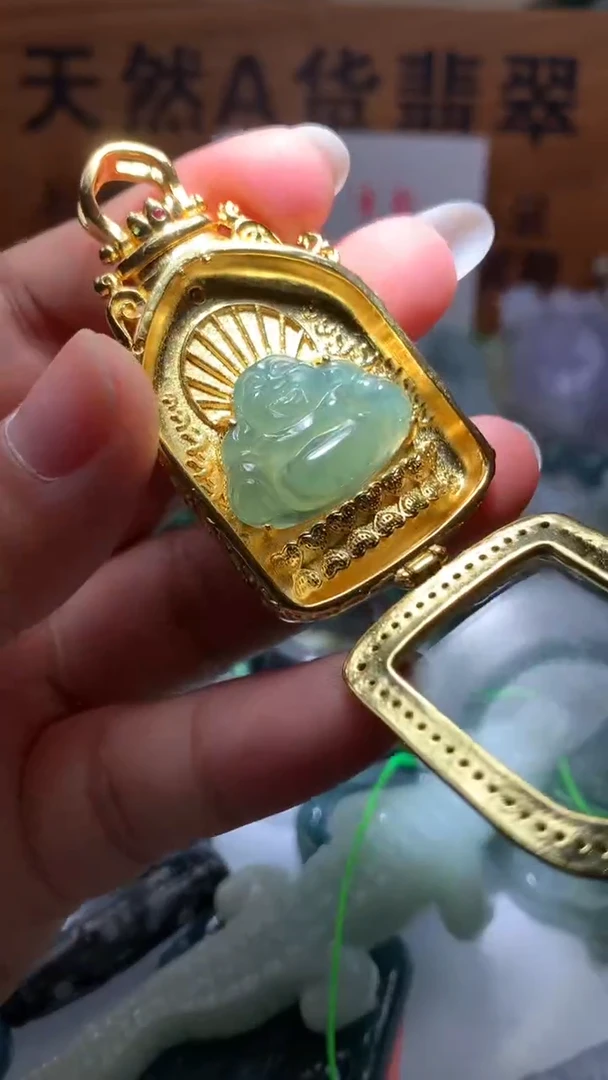 【闪购商品】翡翠颈饰未镶嵌保真天然A货翡翠