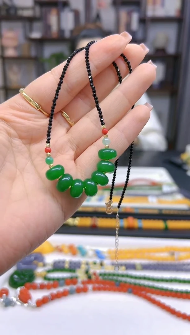 【闪购商品】翡翠颈饰未镶嵌DIY款X365