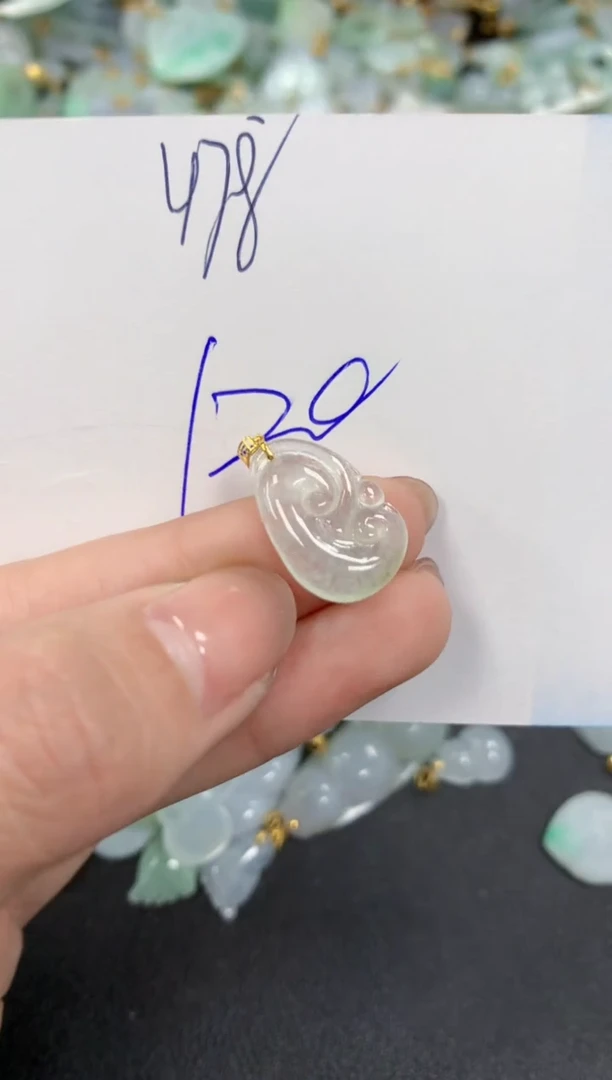 【闪购商品】翡翠颈饰18K金镶嵌 天然翡翠A货