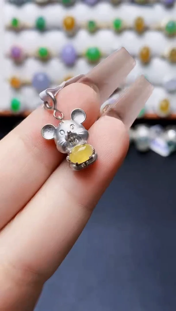 银S925镶嵌戒指翡翠0433