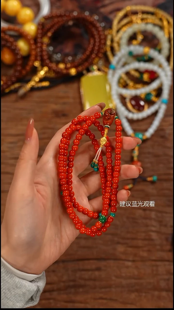 未镶嵌手串南红玛瑙张***语屾山出品