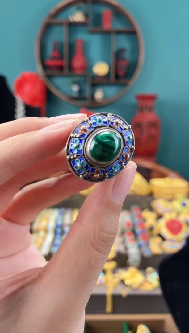 非遗手工花丝镶嵌戒指