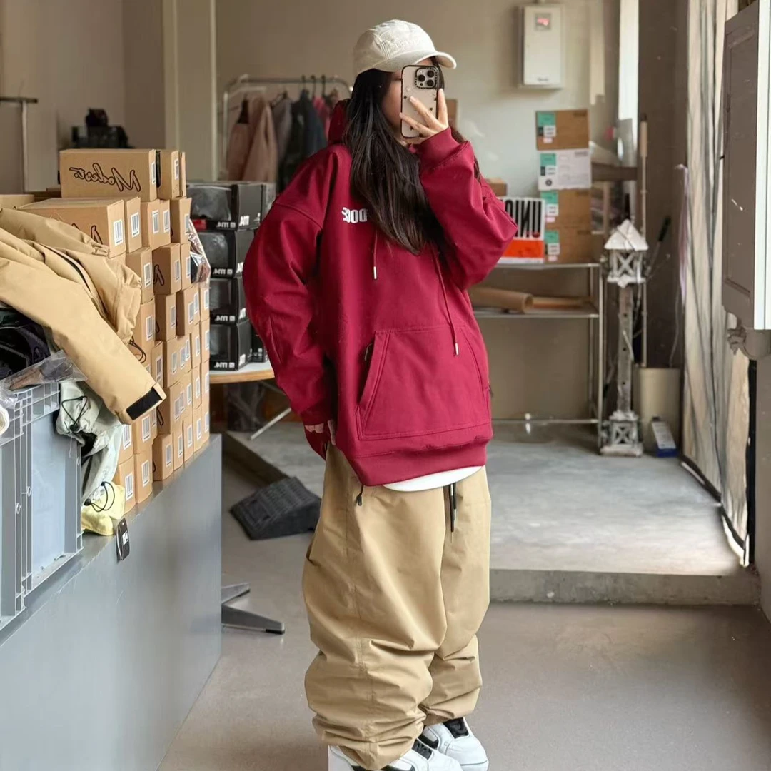 DOCESHEN沈小仙Doce25新款安可拉红防水防风加绒单板双板自由式