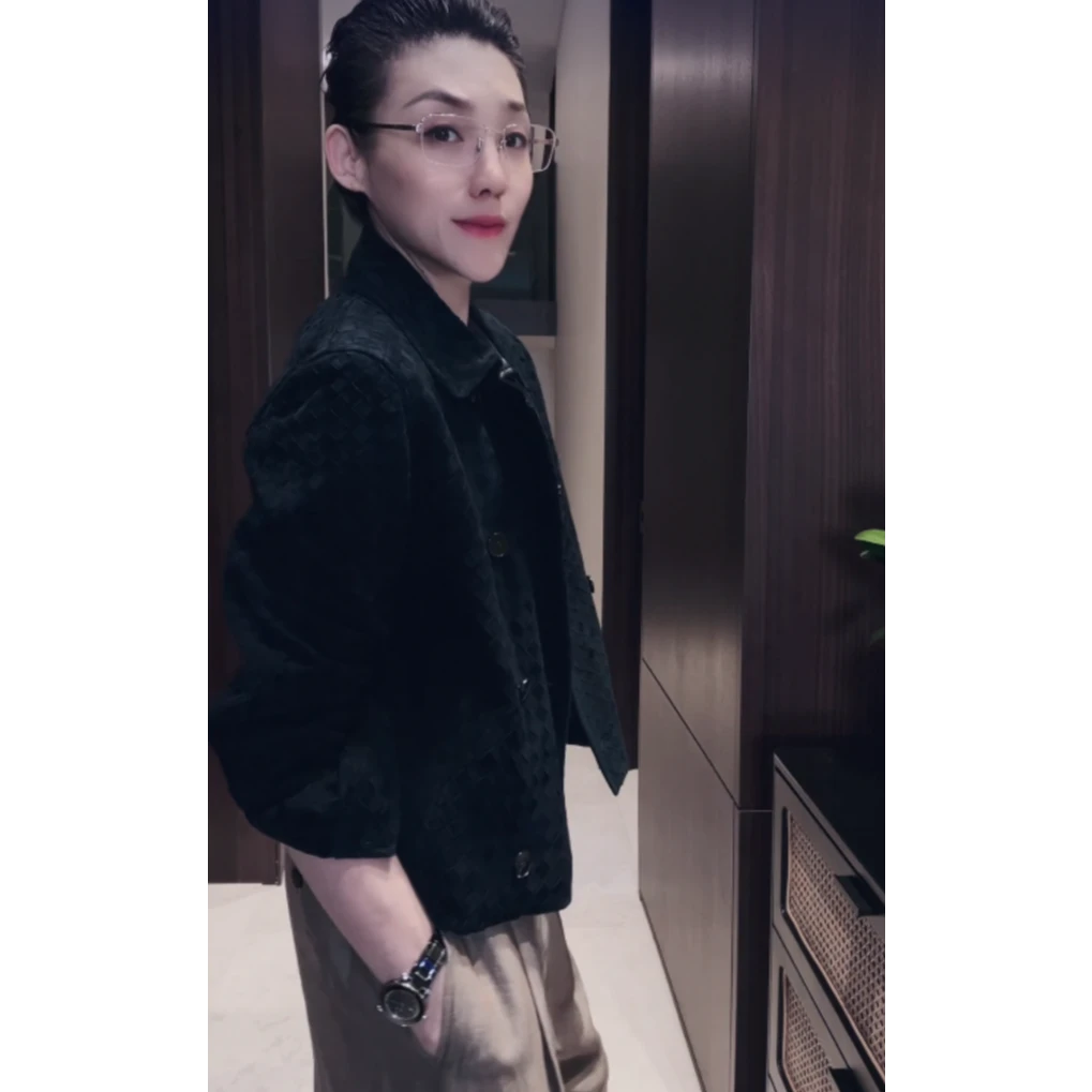 肯尼亚混种羊皮胚  皮衣外套  WT1099