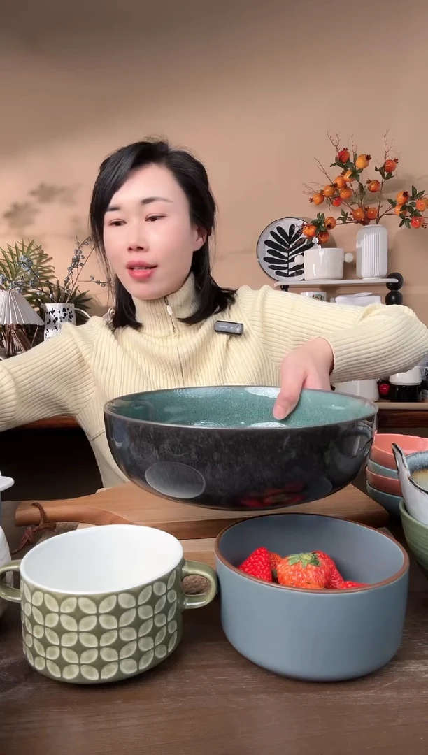 【闪购商品】瓷片10英寸窑变大汤碗微瑕