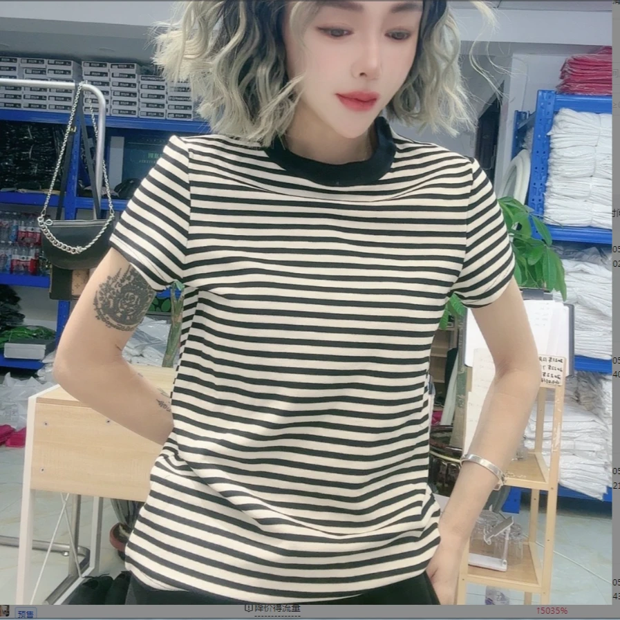 潮流款爆款条纹短袖（建议拍一大码）a