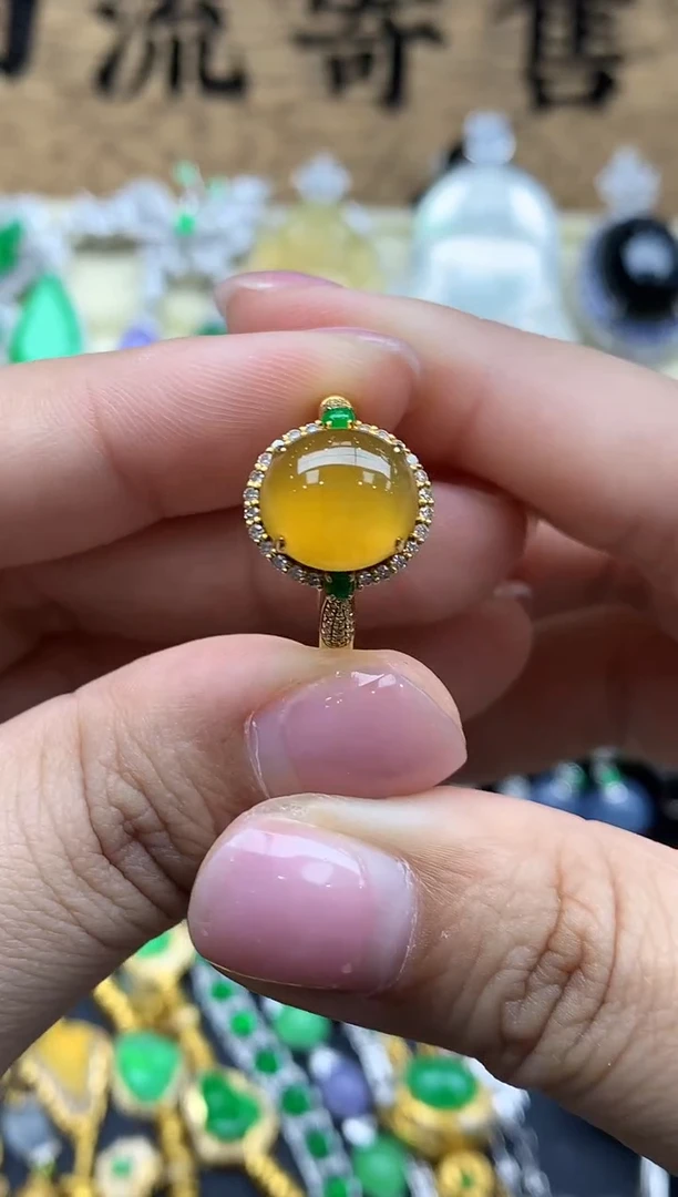 【闪购商品】翡翠戒指18K金镶嵌627-中国好珍宝