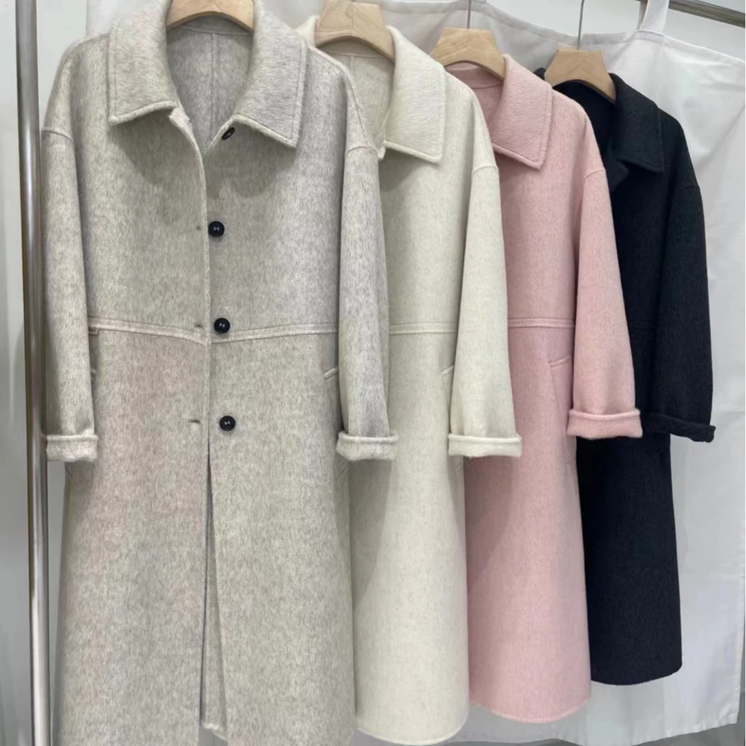 （安沐）高端羊毛呢大衣小A版三色