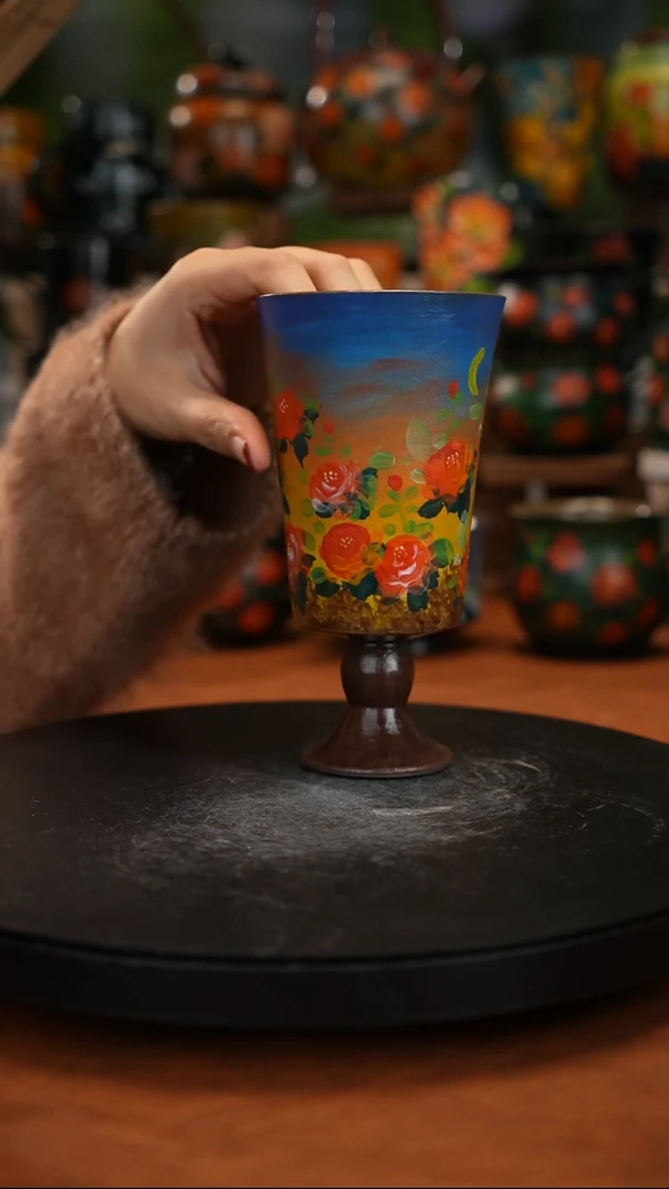 紫砂油画釉下彩手绘