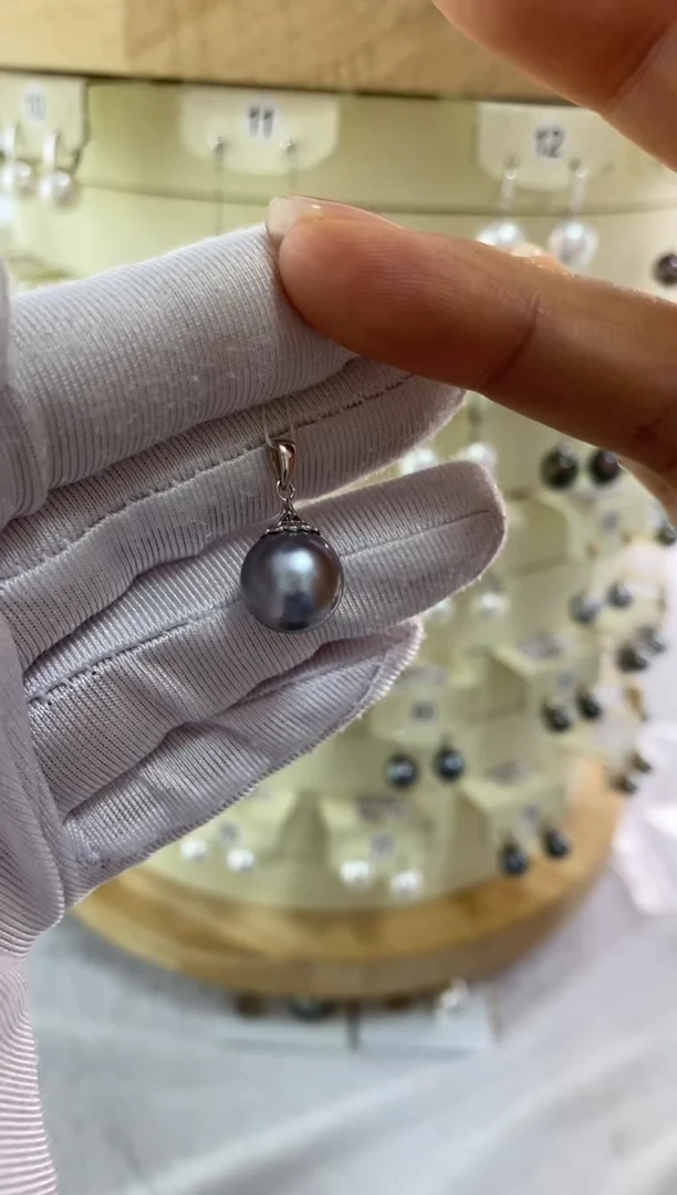 银S925镶嵌吊坠(赠链)海水珍珠11-12mm