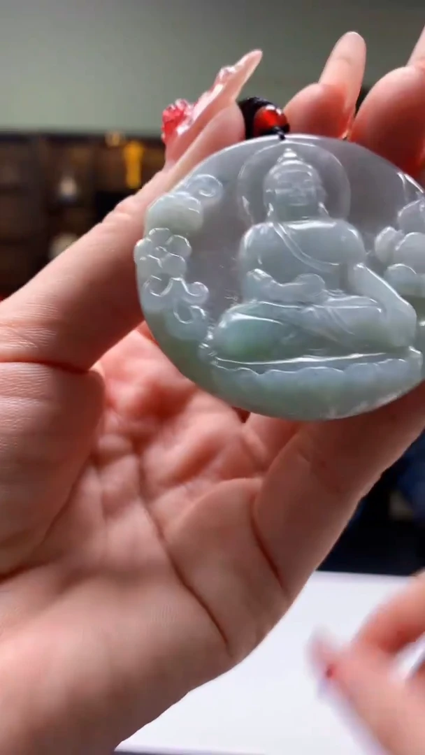 【闪购商品】定制翡翠未镶嵌1051ry-毛货挂件26