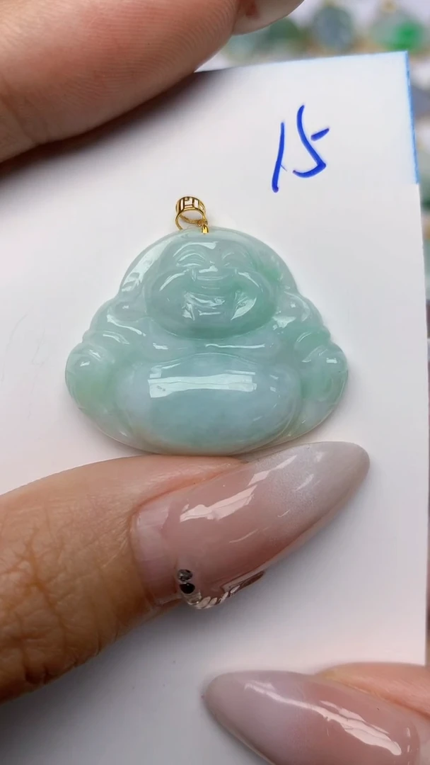 【闪购商品】翡翠颈饰18K金镶嵌天然翡翠A货