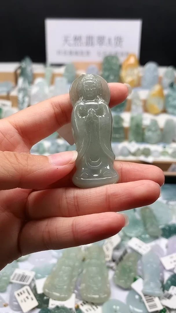 吊坠(不含链)未镶嵌翡翠62站观音