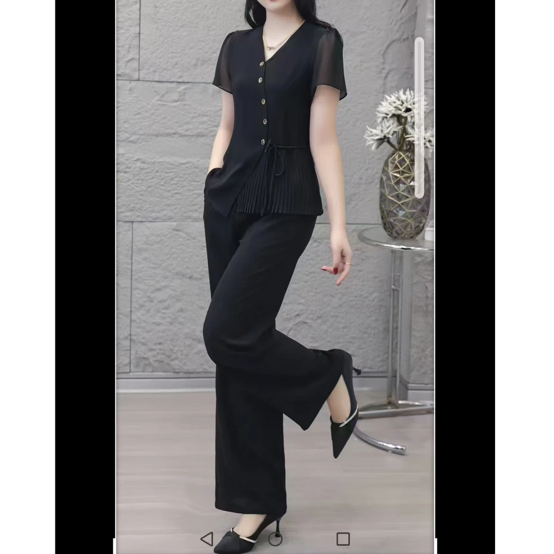 小施家轻奢款气质特色设计垂感高货套装88808