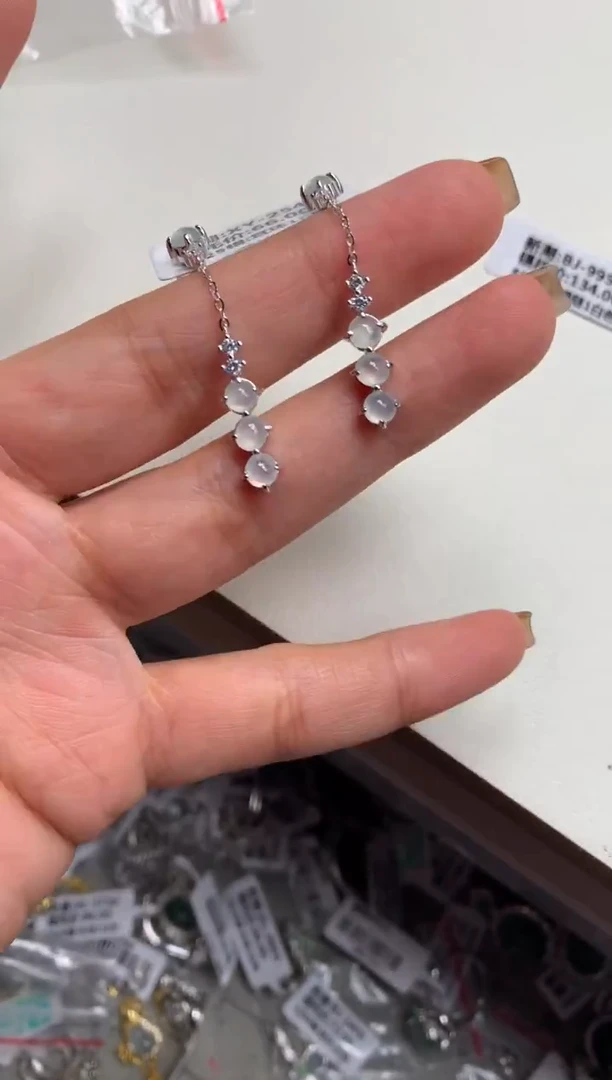 银S925镶嵌戒指翡翠耳饰1