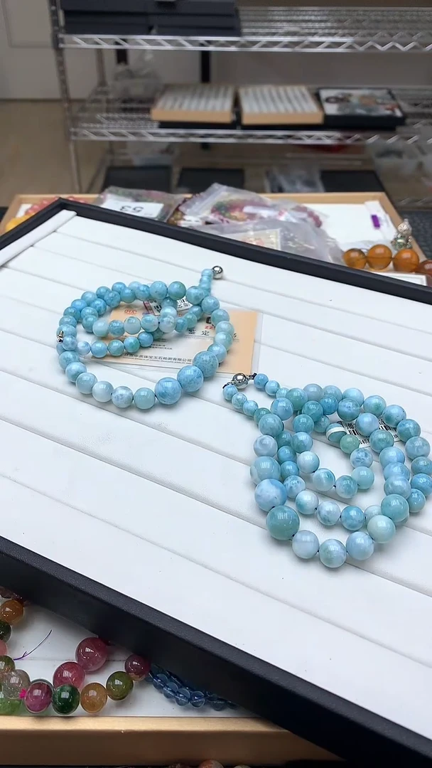 【闪购商品】针钠钙石（海纹石）颈饰未镶嵌多样性发一64