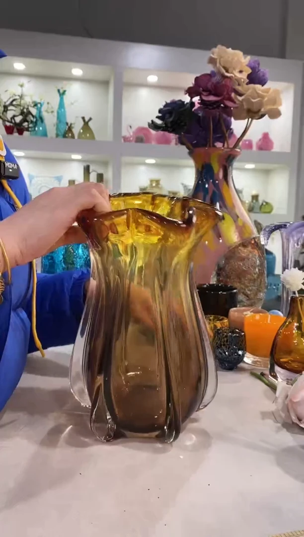 慕忆家手作琉璃花瓶瑕疵